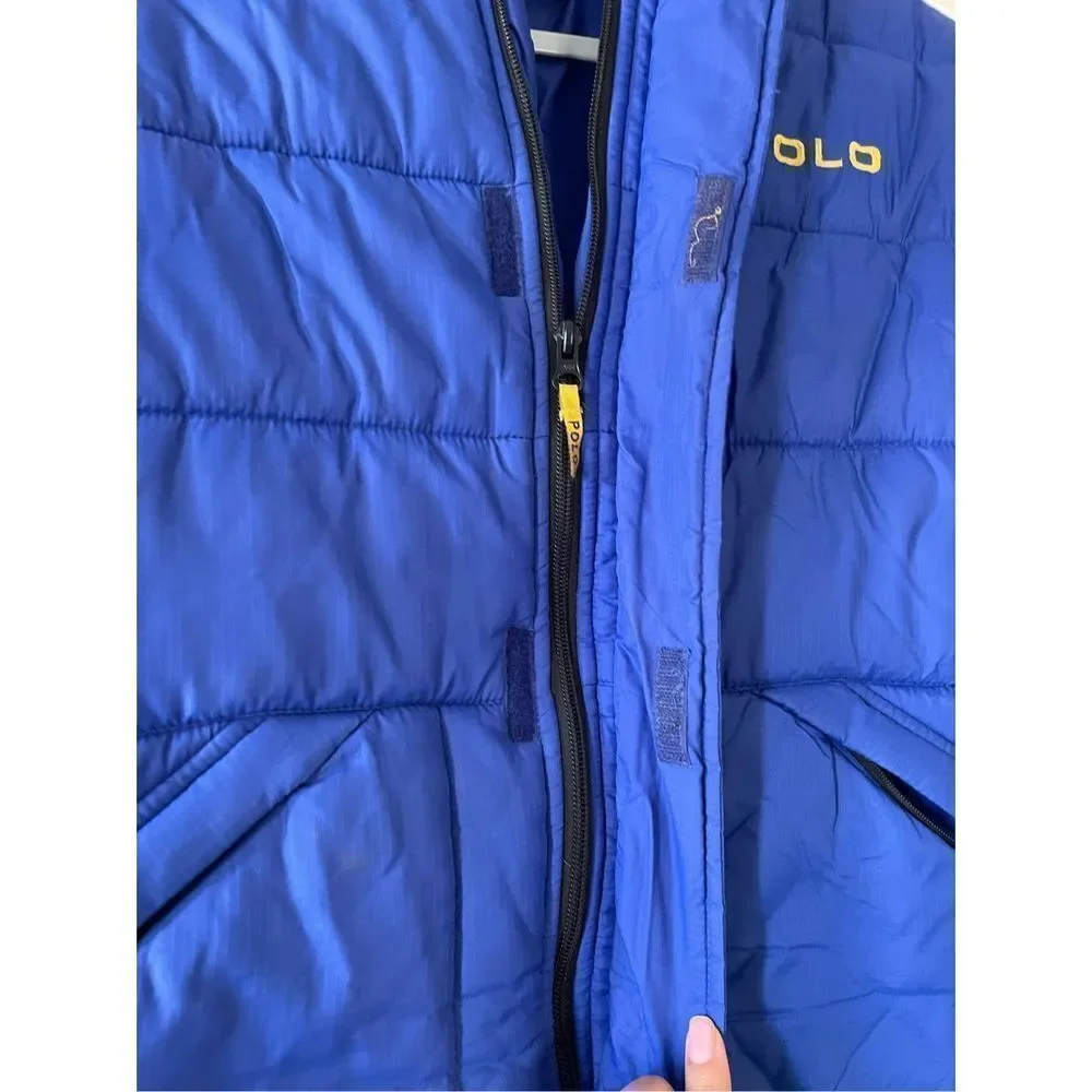 Vintage polo‎ sport Ralph Lauren blue puffer jacket size medium boys